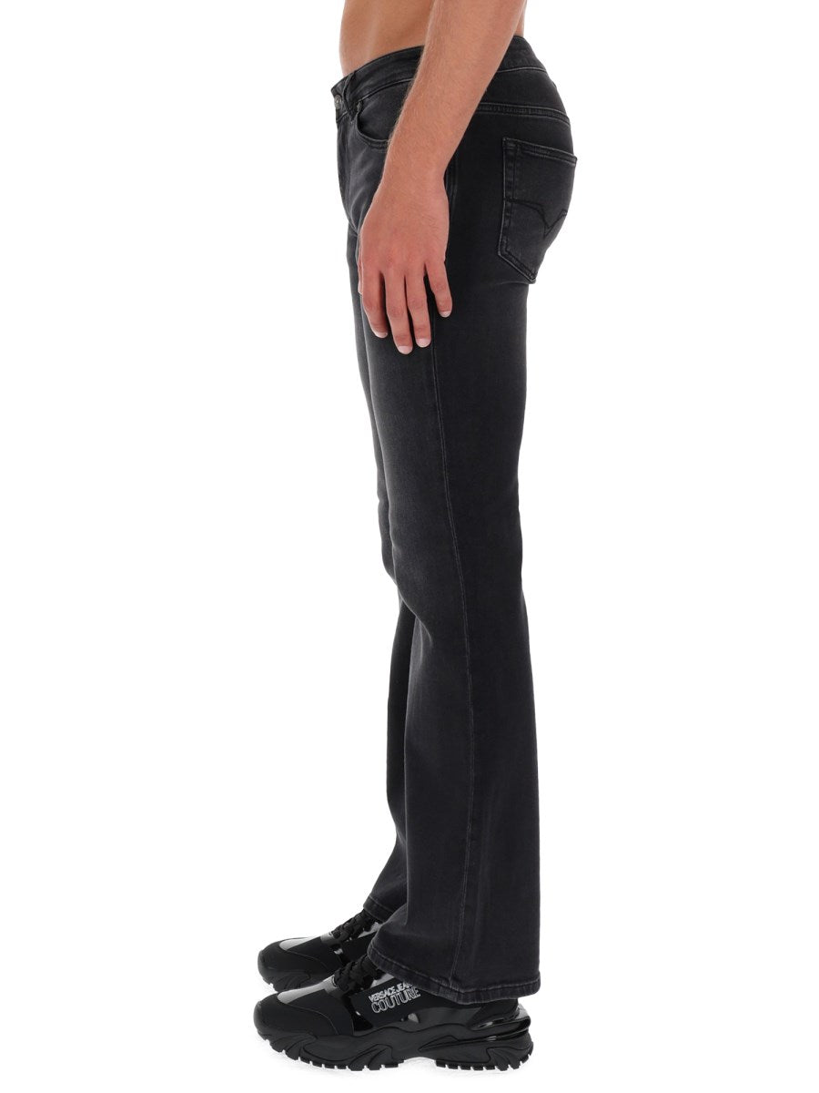 Slim Flare Jeans in Faded Black