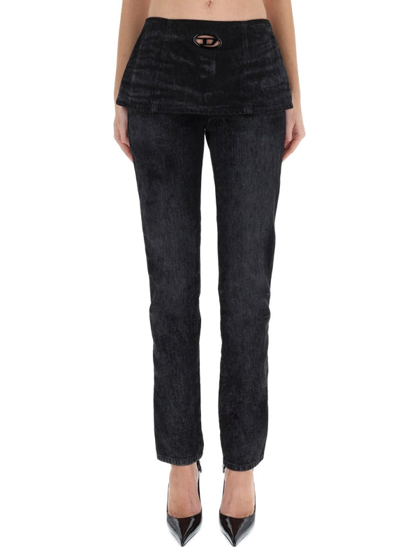 D-Hourjian Jeans in Marbled Black