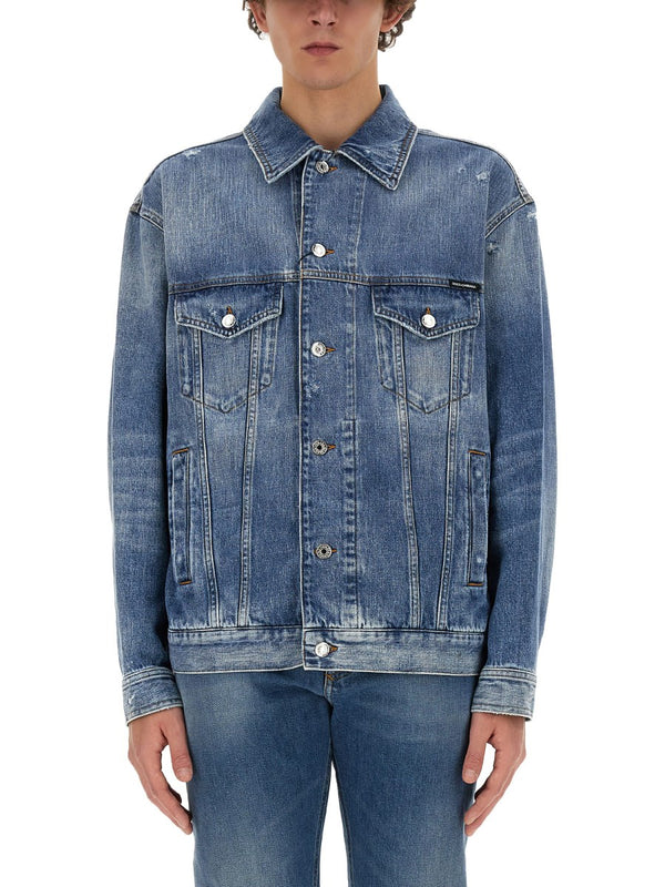 Oversized Denim Shirt in Vintage Blue