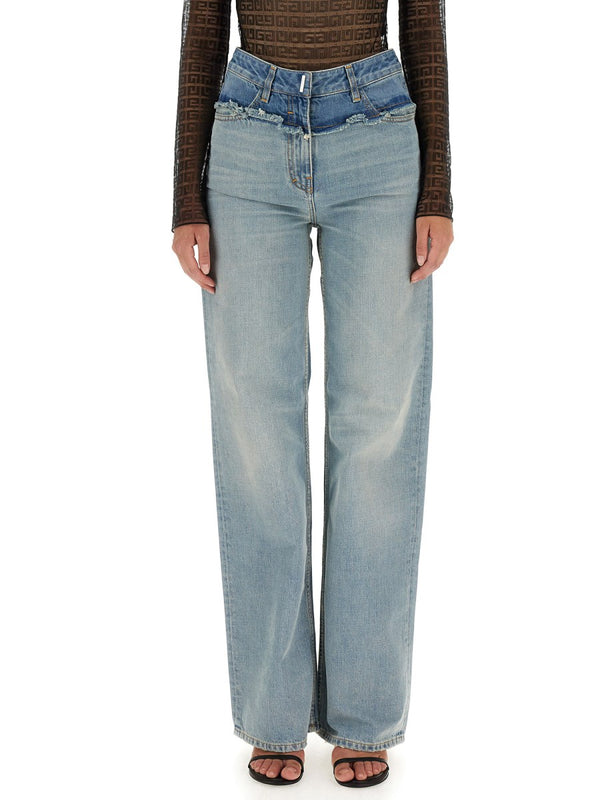 Oversized Jeans with Double Waistband