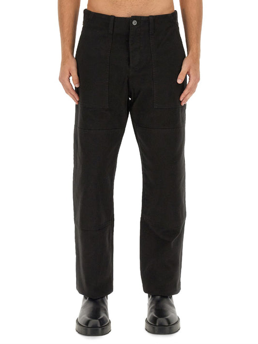 Black Denim Utility Pants