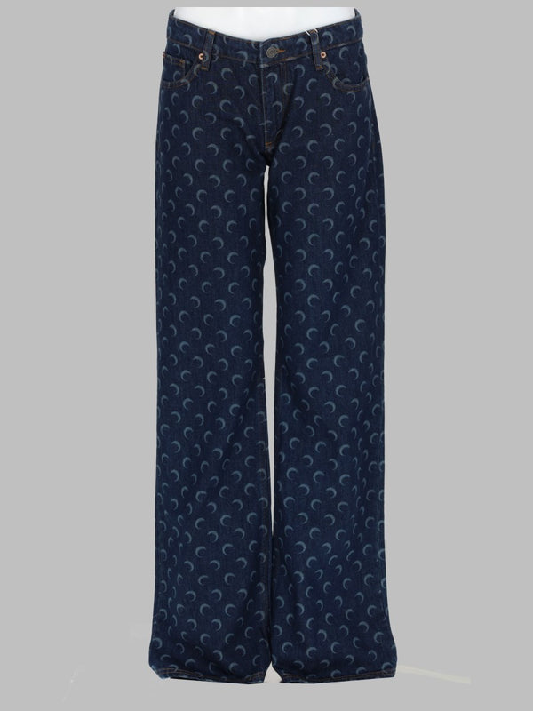 Moon Print Jeans in Dark Blue