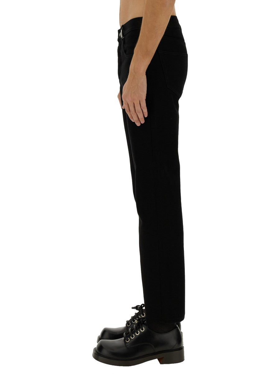 Cropped Straight Jeans in Black