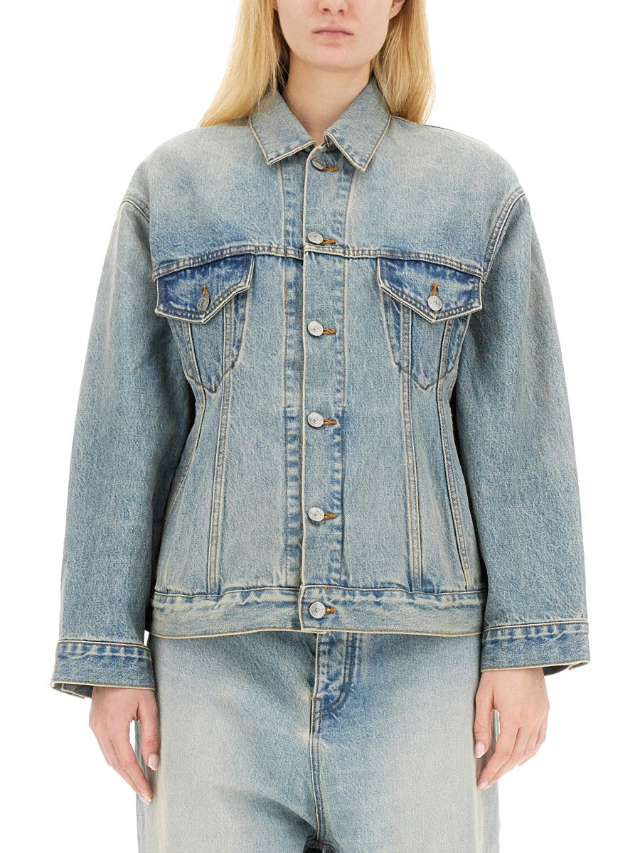 Balenciaga Hourglass Denim Jacket, view 5