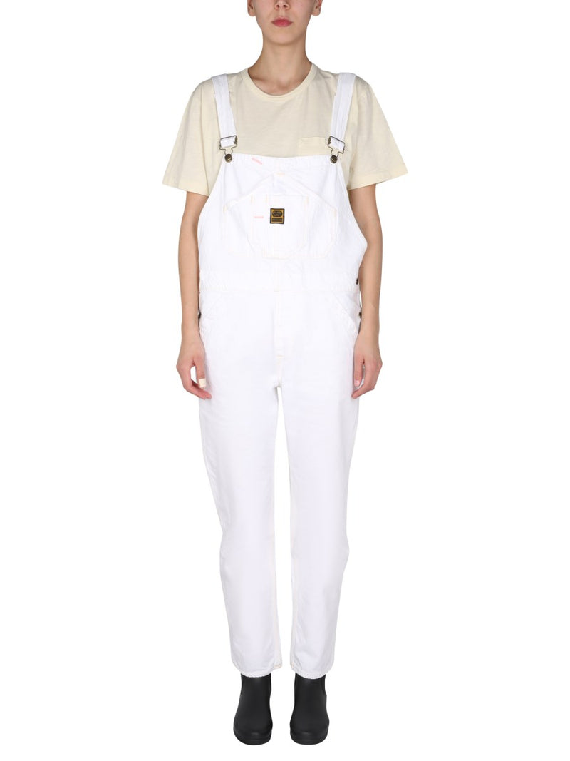 White Denim Overalls