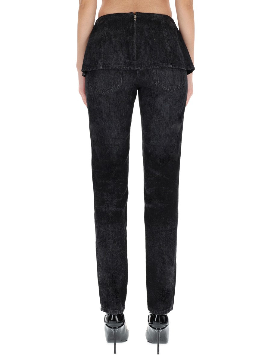 D-Hourjian Jeans in Marbled Black