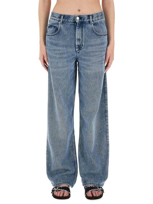 Wide-Leg Jeans in Soft Mid Blue