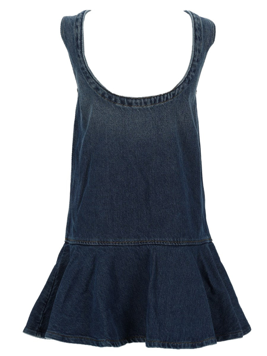 GANNI Mini Denim Dress, view 2