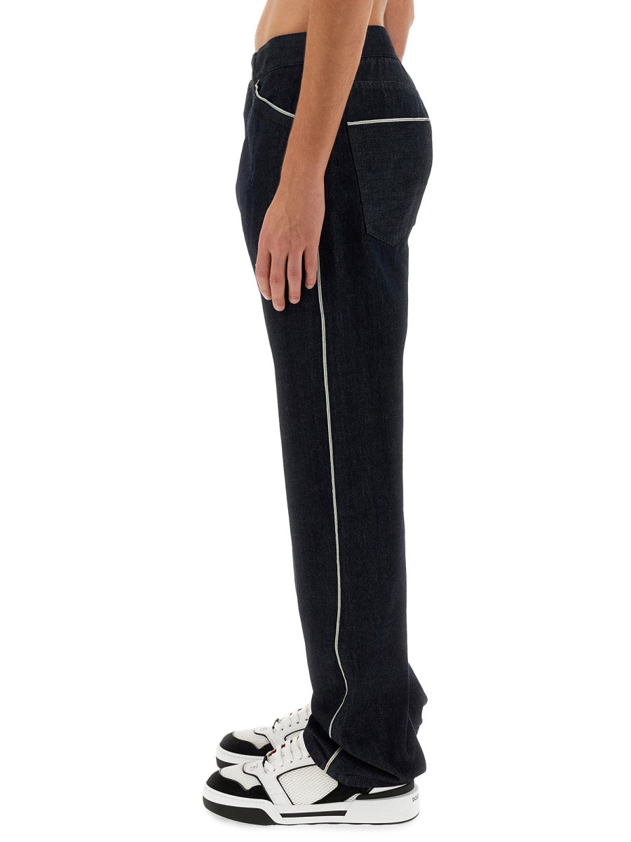 Selvedge Straight Jeans in Dark Rinse
