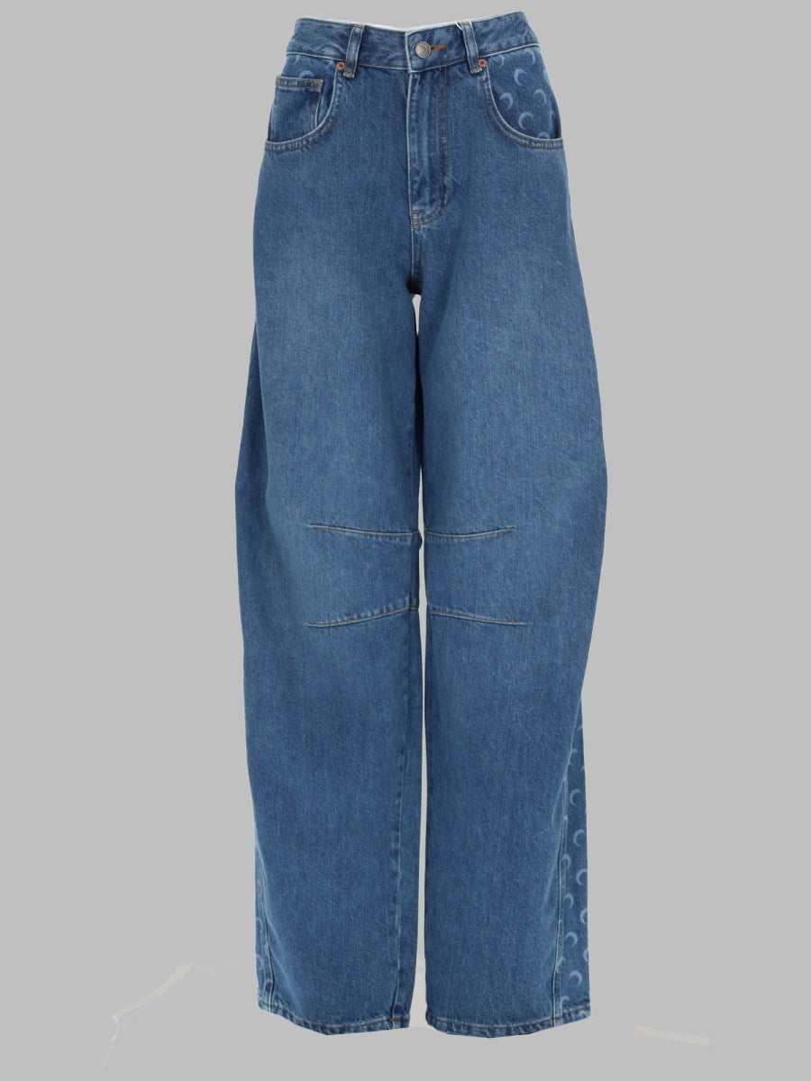 Marine Serre Jeans in Organic Cotton Denim