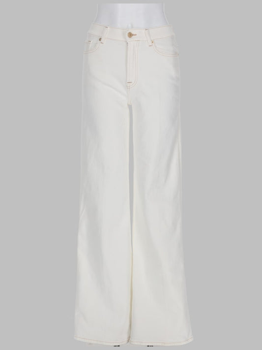 High-Rise Wide-Leg Jeans in White