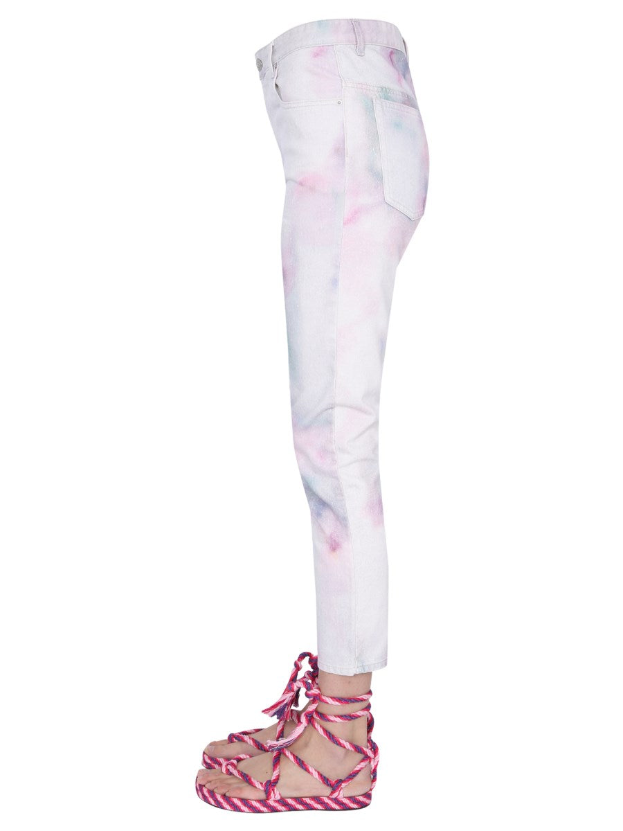 Printed Jeans in Lilac