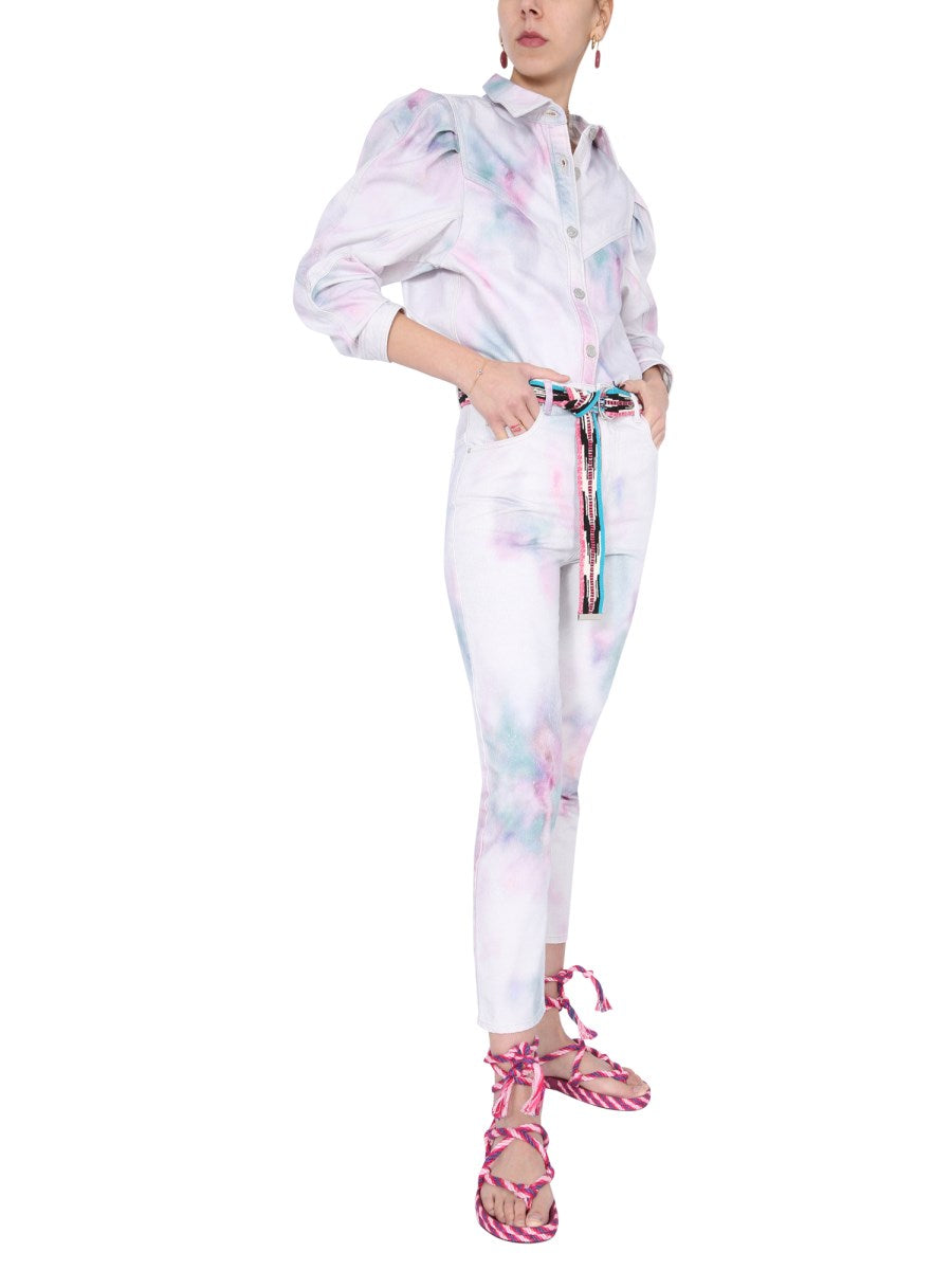 Printed Jeans in Lilac