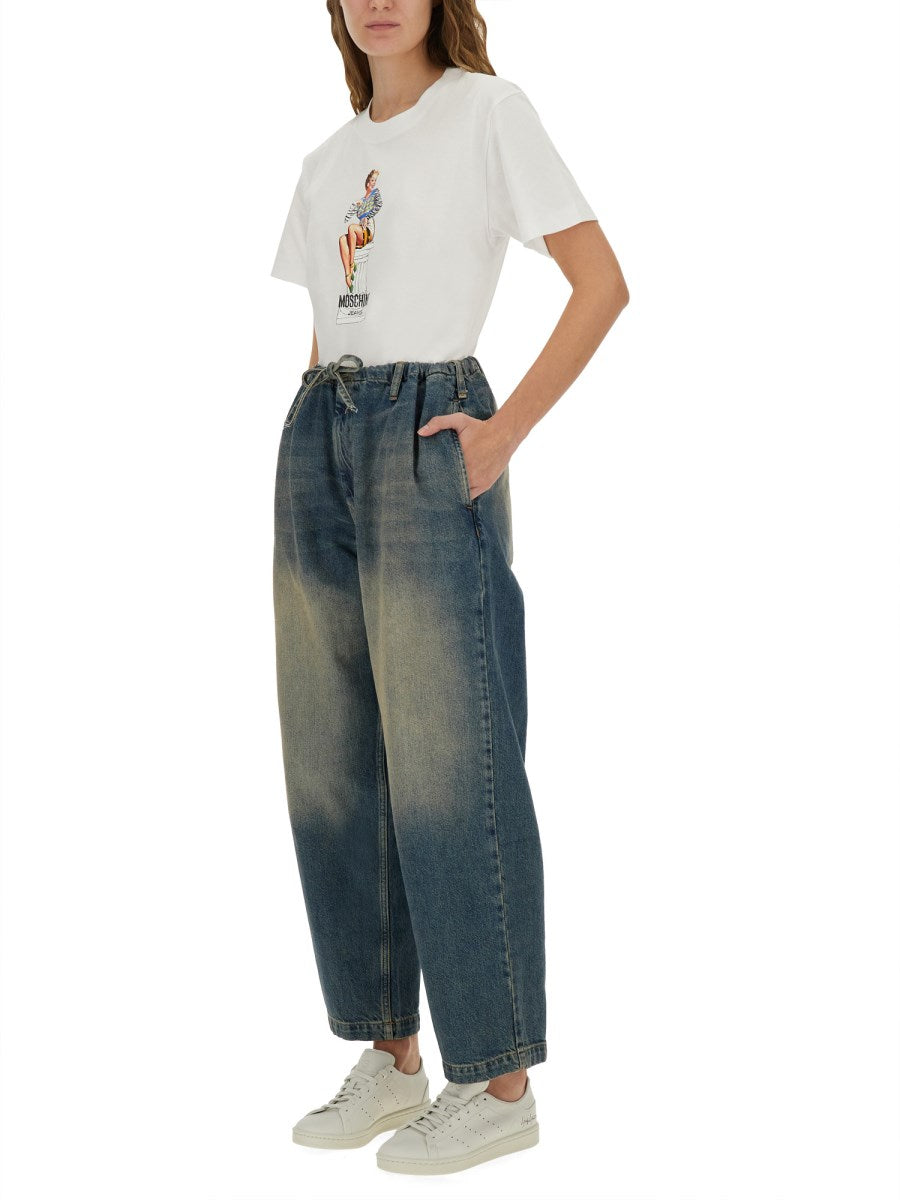Cotton Denim Pants