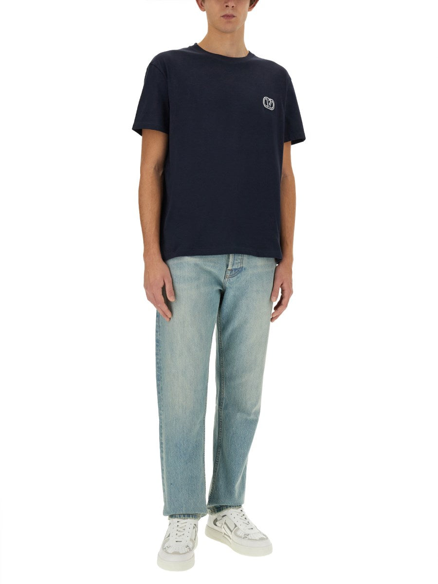 Straight Jeans in Vintage Green-Blue