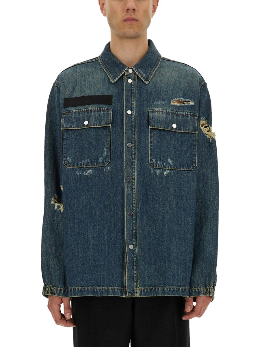 Helmut Lang Denim Uniform Shirt, view 5