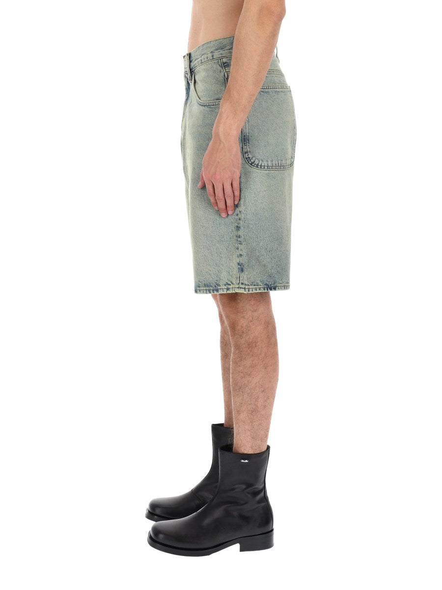Wide Denim Shorts in Dirty Wash