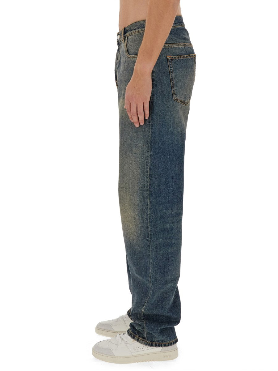 Wide Straight Jeans in Dirty Wash