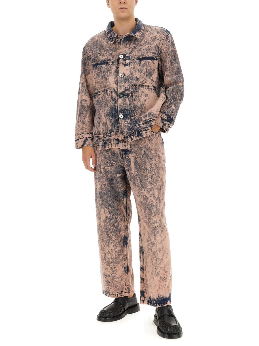 Études Studio Denim Jacket in Pink, view 4