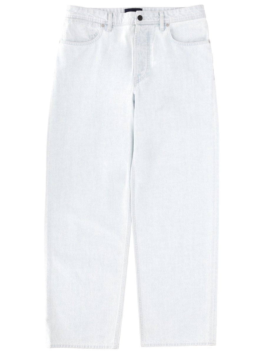 Relaxed Straight Jeans in Pale Denim