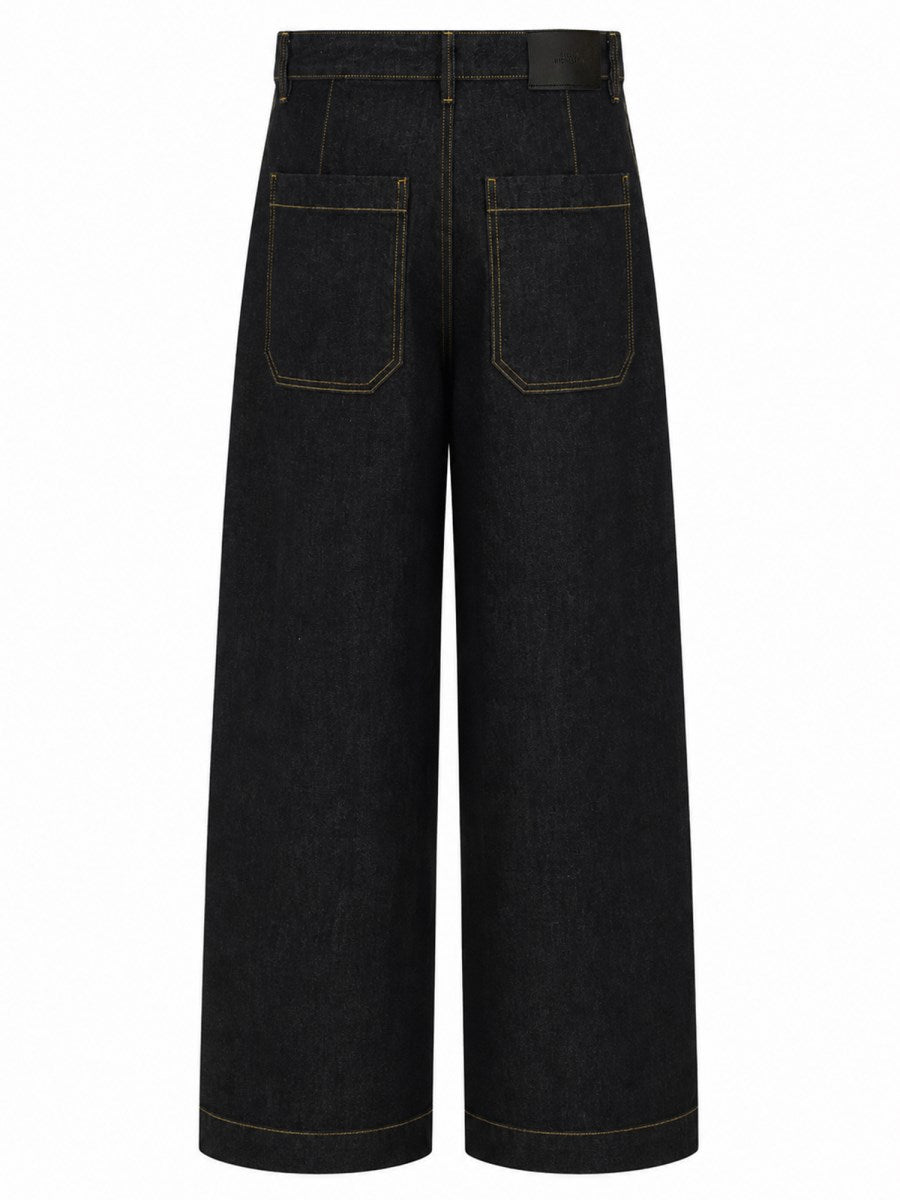 Denim Trousers in Black