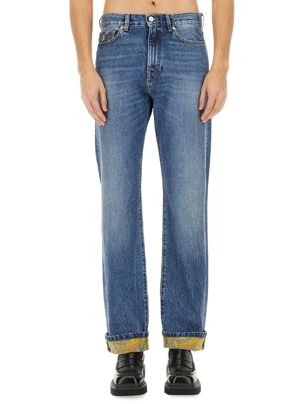 Straight Jeans with Baroque Turn-Ups