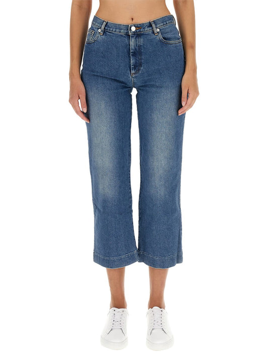 Sailor Cropped Jeans in Azure