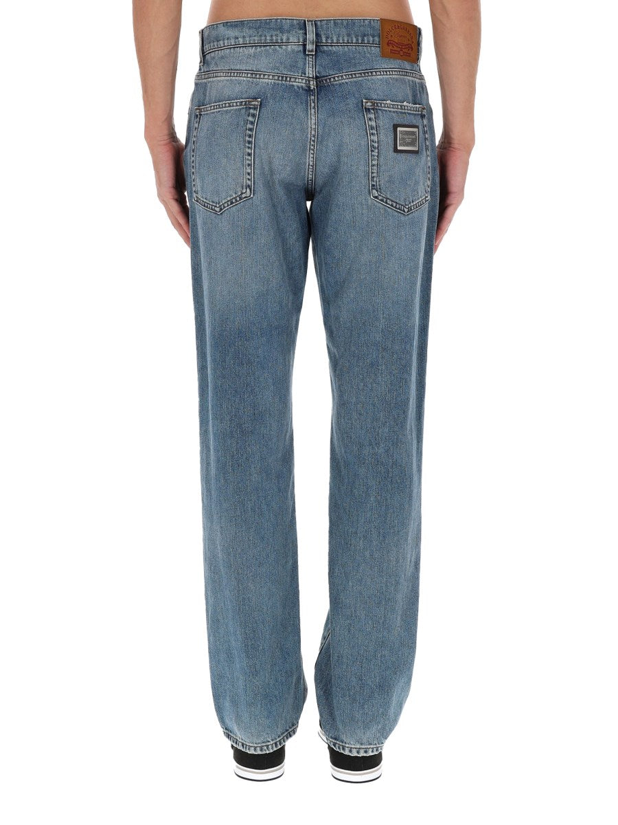 Straight Jeans in Light Blue
