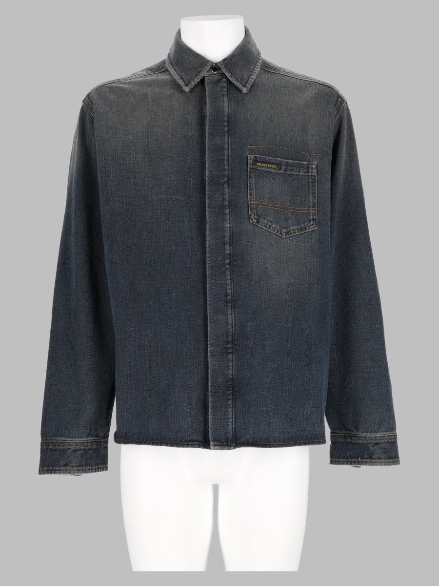 Slim Fit Cotton Denim Shirt