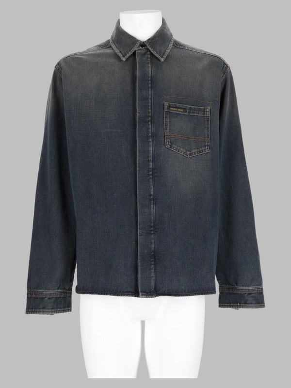 Slim Fit Cotton Denim Shirt