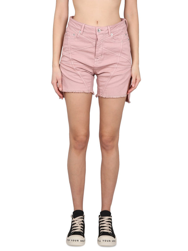 Denim Shorts in Pink