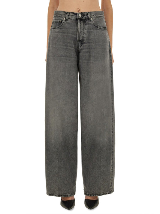 Bethany Wide-Leg Jeans in Grey