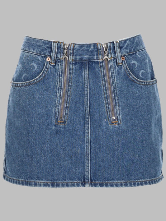 Moon Mini Skirt with Zips