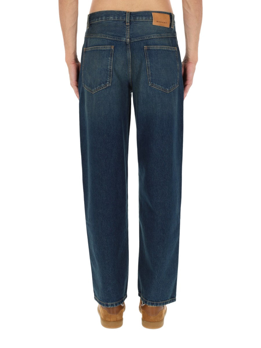 Jorje Wide Jeans in Dark Blue