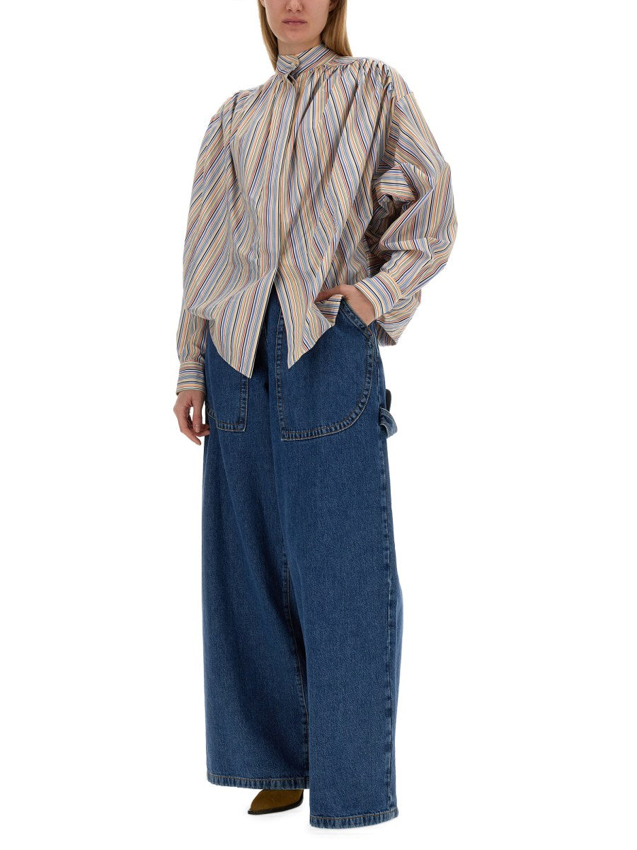 Wide-Leg Jeans with Patch Pockets