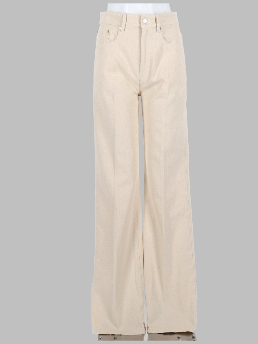 Domino Wide-Leg Jeans in Ivory