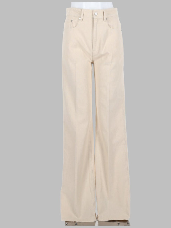 Domino Wide-Leg Jeans in Ivory