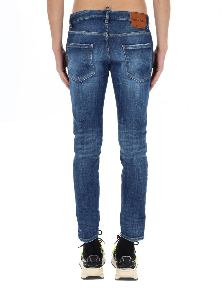Skater Jeans in Mid Blue