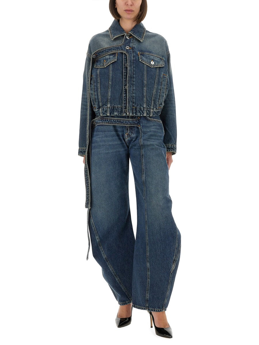 Low-Rise Curved Jeans