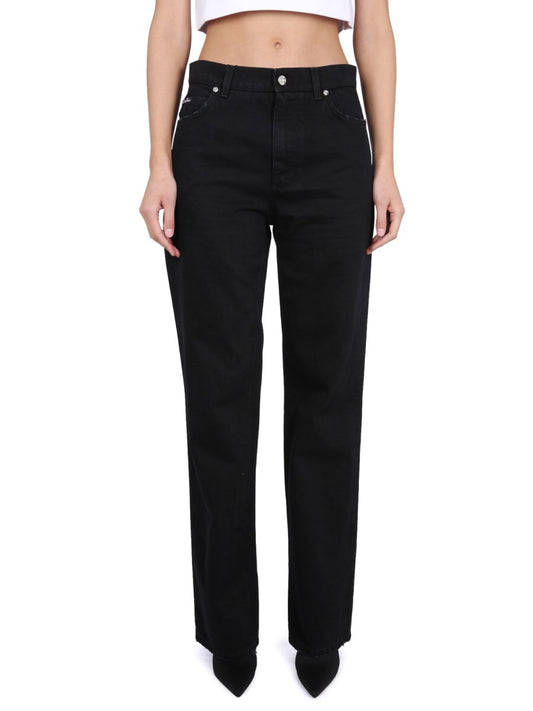 High-Rise Flare Jeans in Black