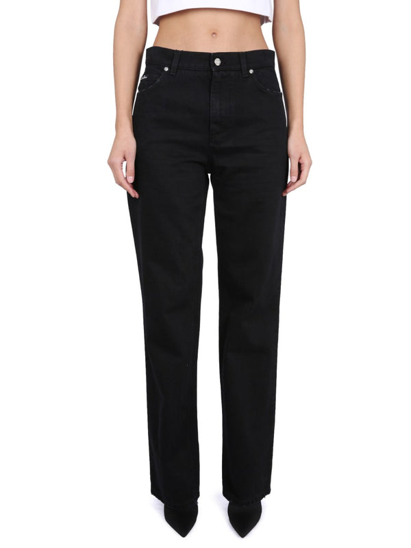 High-Rise Flare Jeans in Black