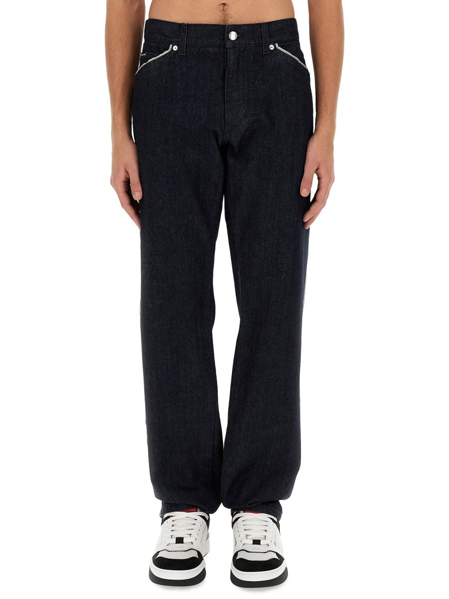 Selvedge Straight Jeans in Dark Rinse