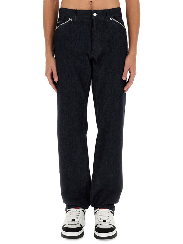 Selvedge Straight Jeans in Dark Rinse