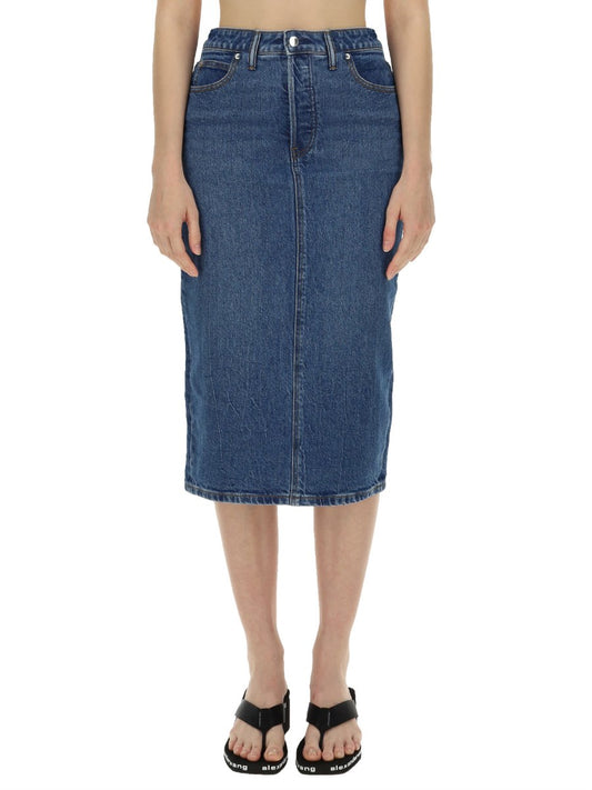 Denim Midi Skirt