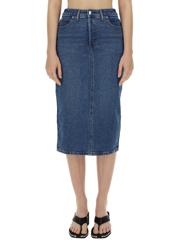 Denim Midi Skirt