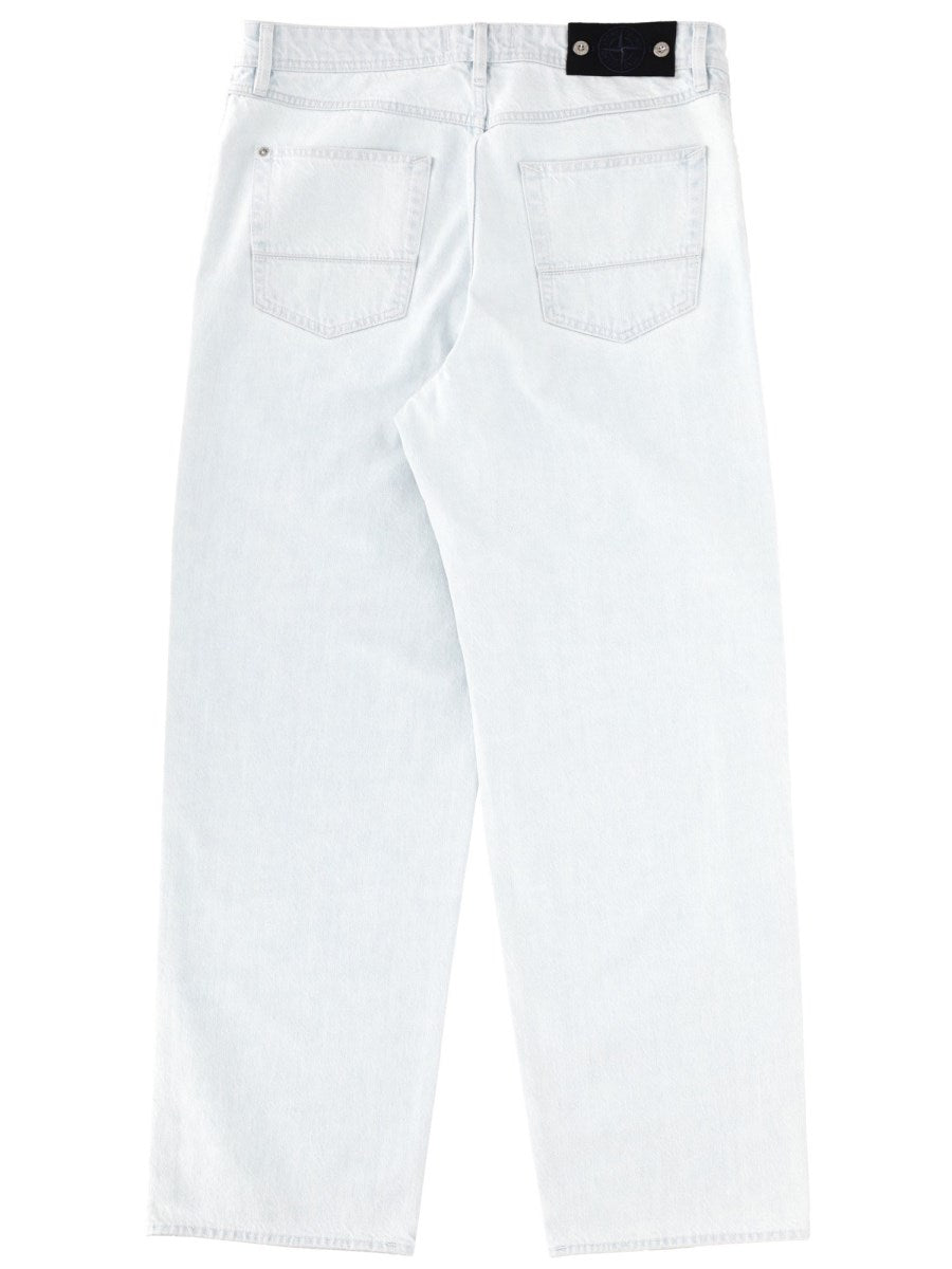 Relaxed Straight Jeans in Pale Denim