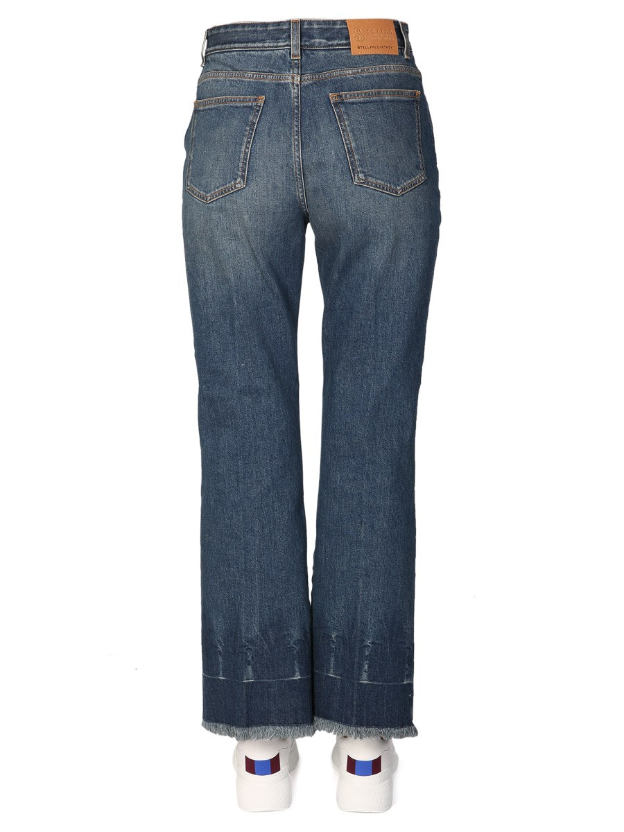 Kick-Flare Jeans in Vintage Blue