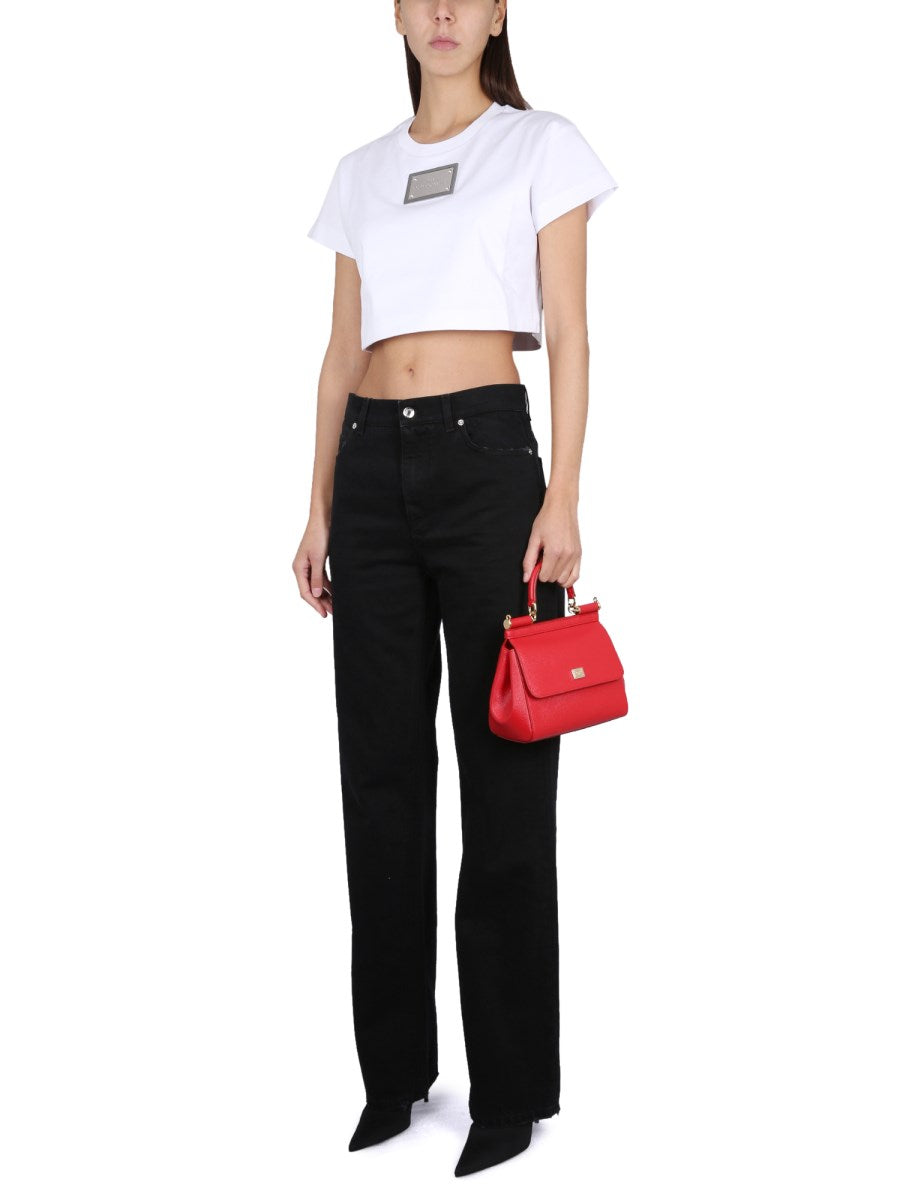 High-Rise Flare Jeans in Black