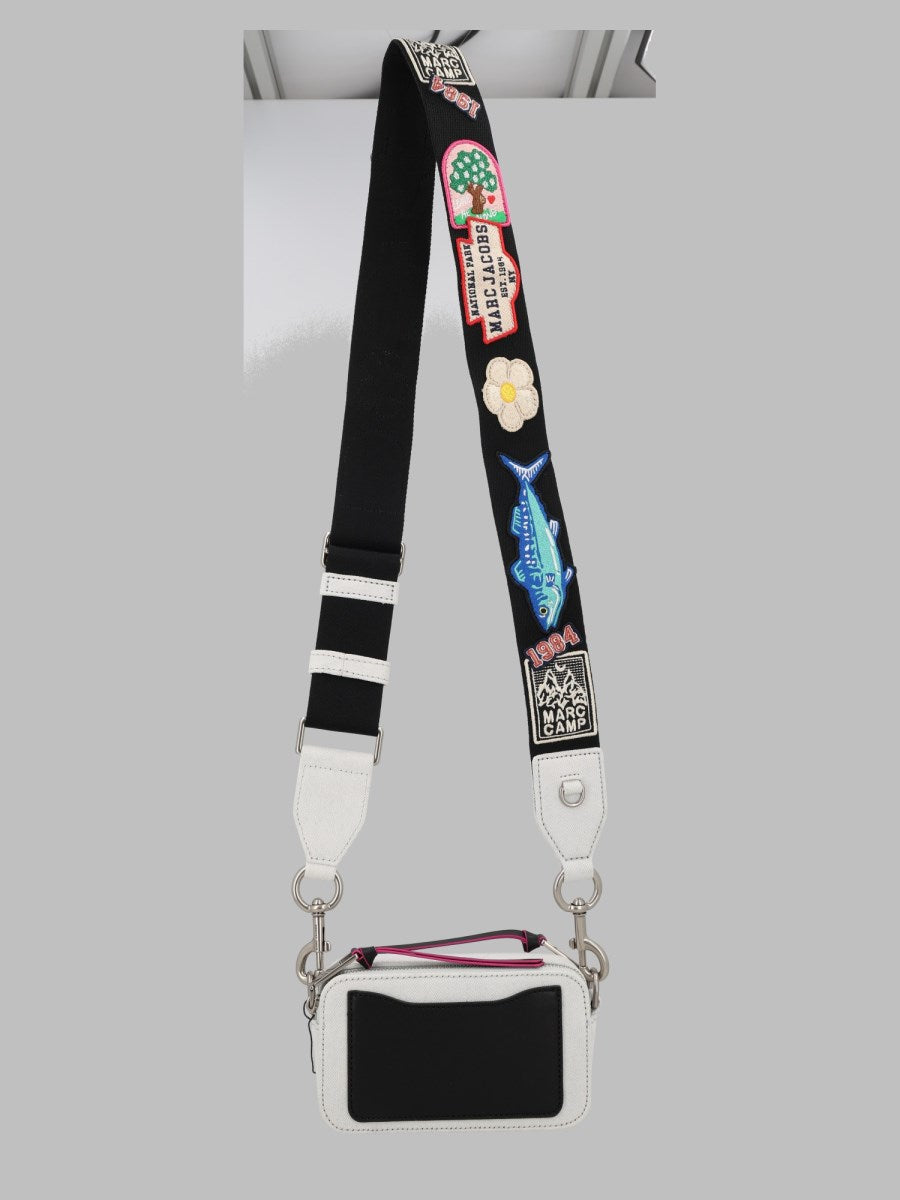 Marc Jacobs Shoulder Bag the Camp Patchwork Denim White, view 2