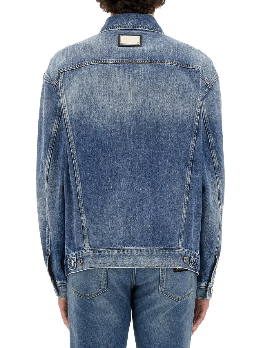 Oversized Denim Shirt in Vintage Blue